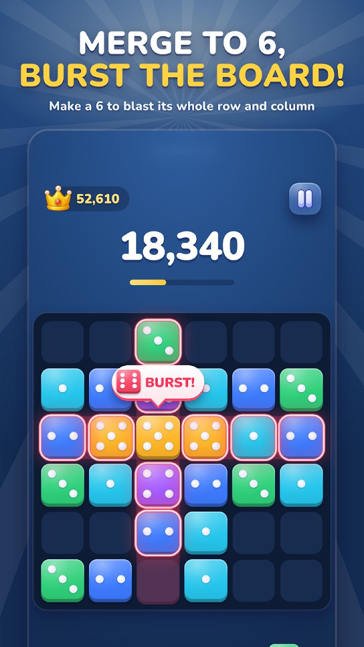 Dice Burst: Merge Block Puzzle screenshot